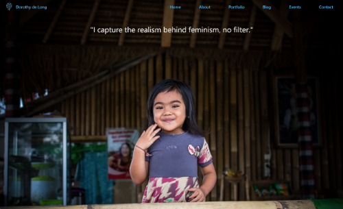 screenshot of website